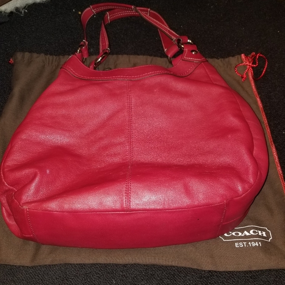 Red coach bag - Picture 2 of 3